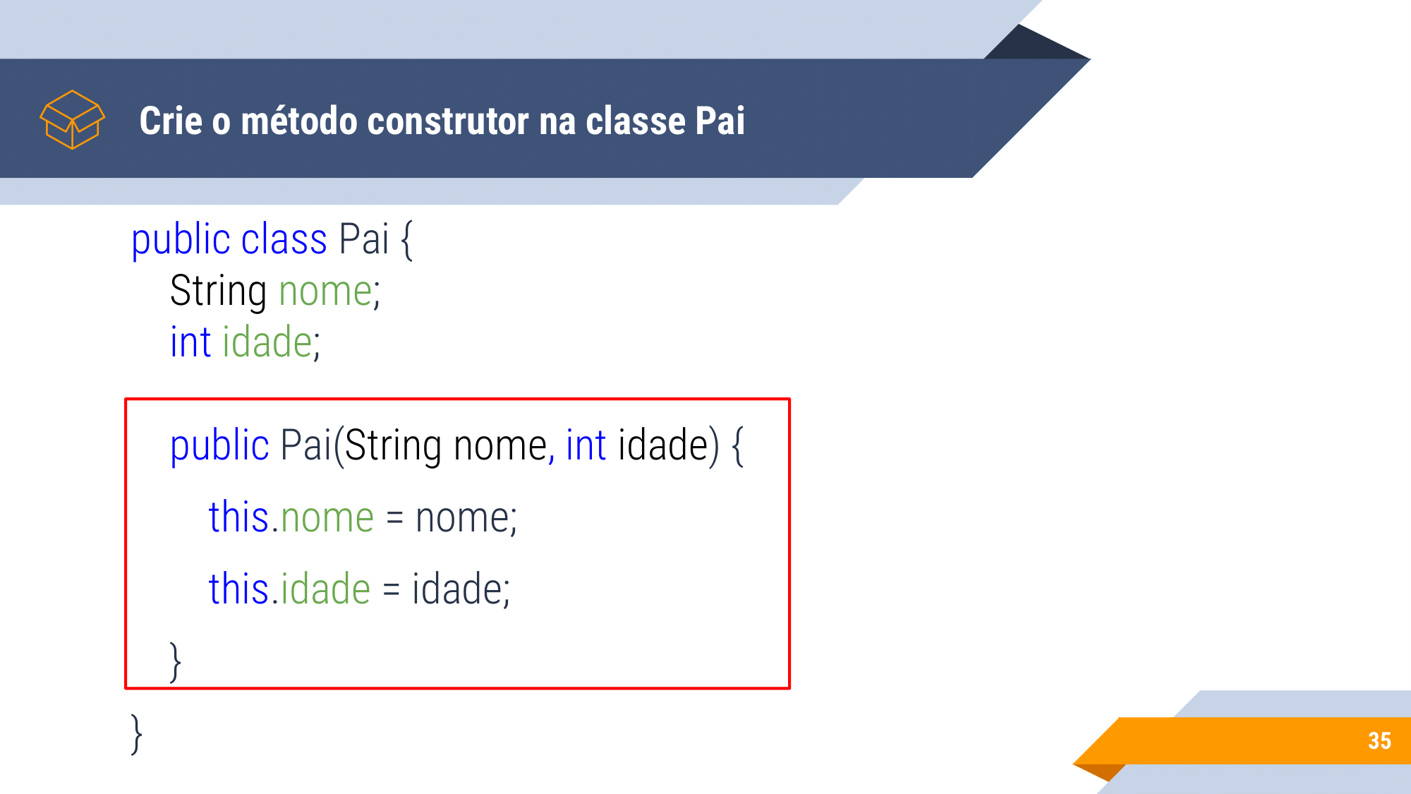 Aula 1 - introdução a OO, Instanciação, encapsulamento, modificadores de acesso, métodos de acesso-35