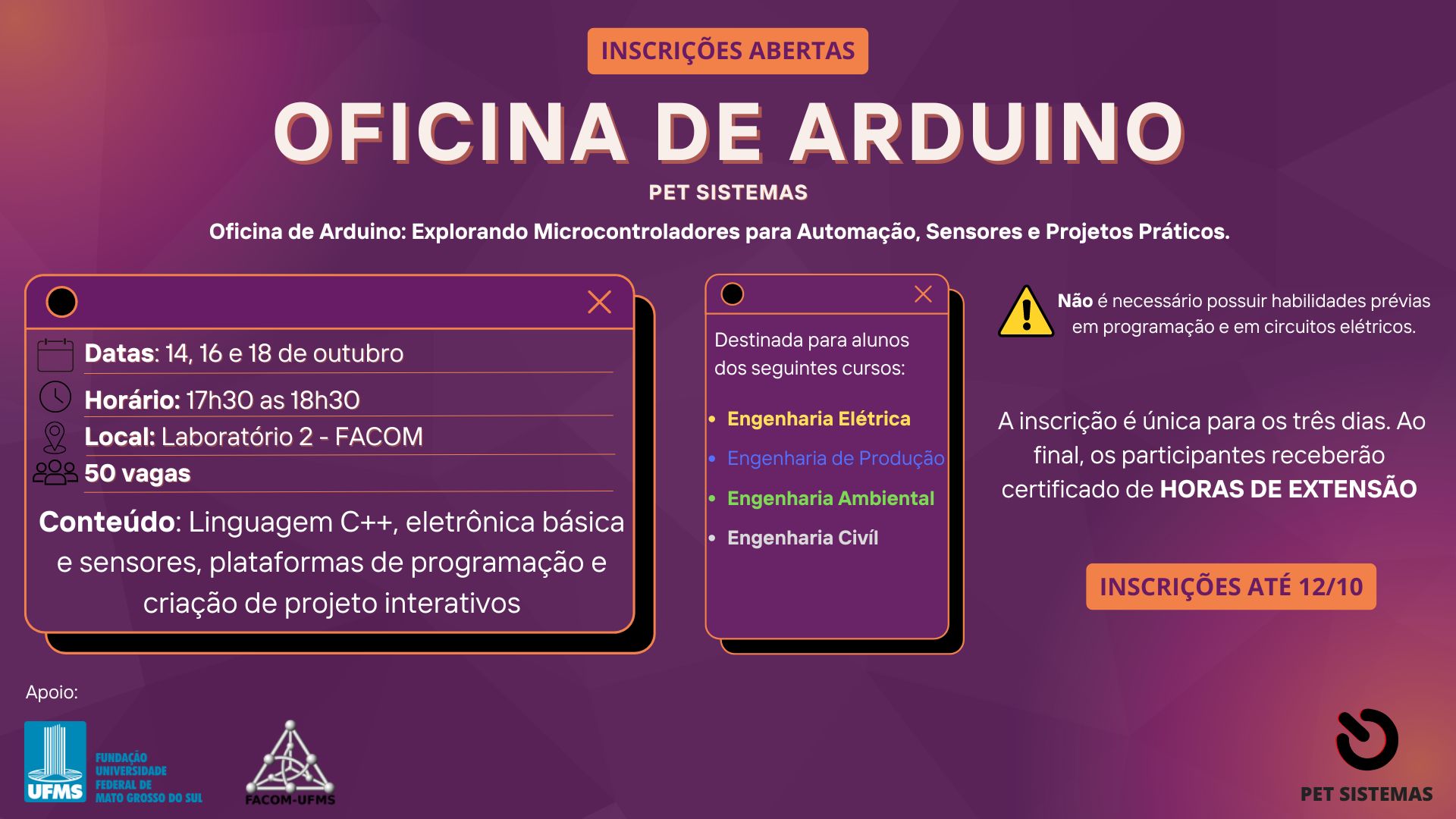 No momento, você está visualizando Curso de Arduino para Estudantes da FAENG