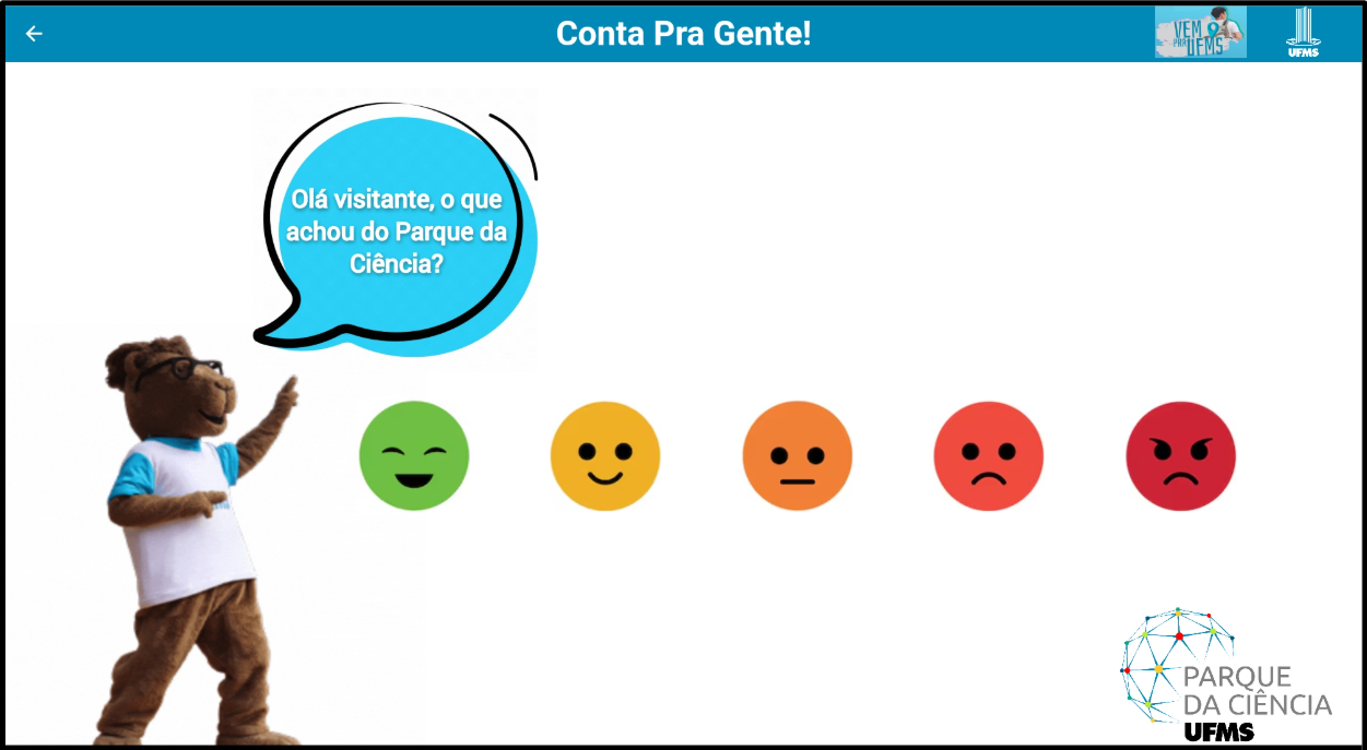 Tela de Avaliações do App do Parque da Ciência
